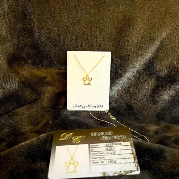 Certified 0,02 ct. Diamond 14K Necklace NEW with giftbox! FOR VALENTINE’S DAY♥️ - Picture 4 of 5
